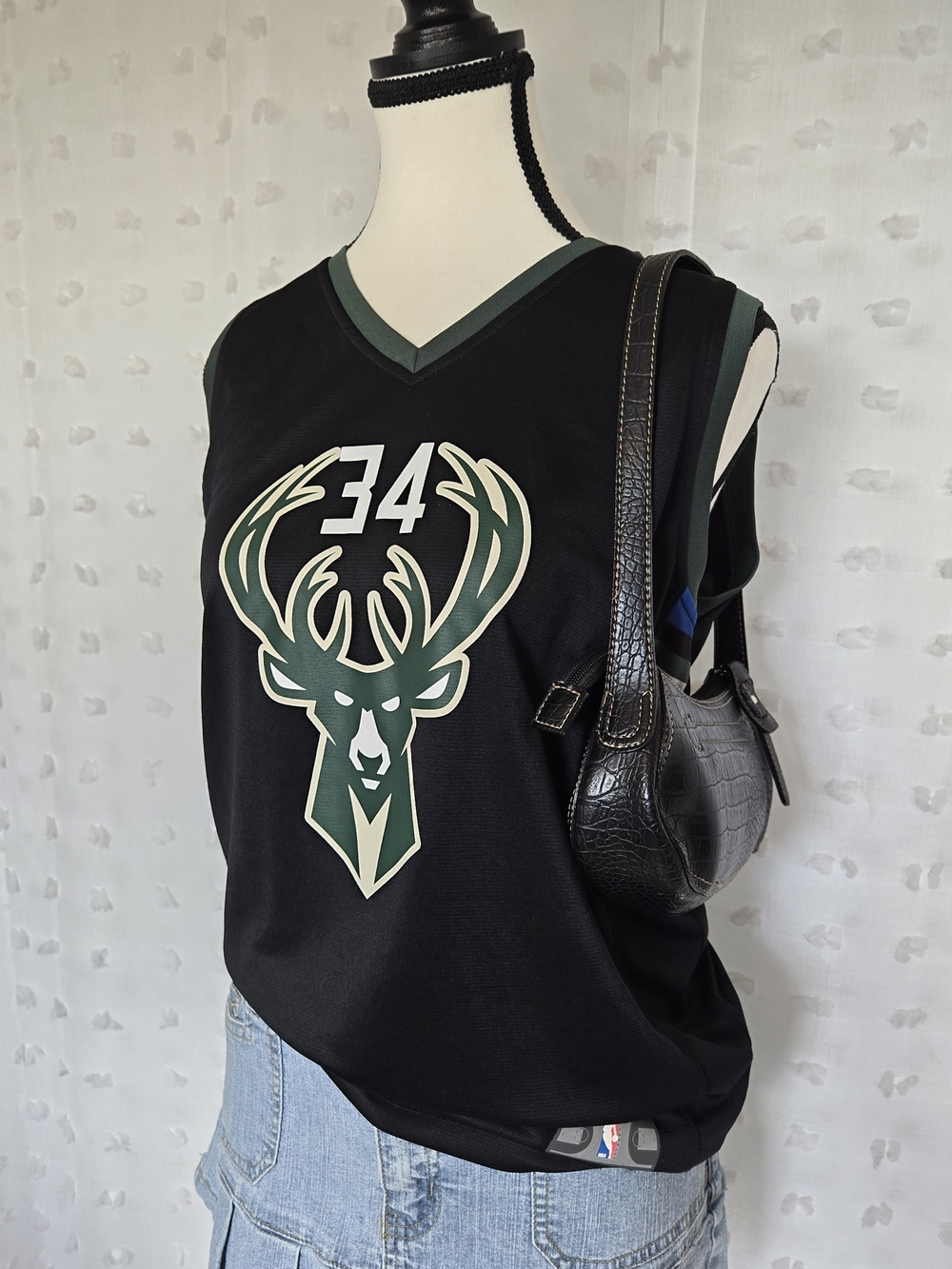 Milwaukee Bucks Giannis #34 Fanatics Black Jersey Tank Top